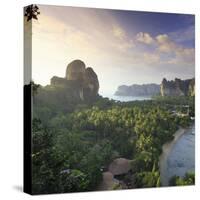 Thailand, Krabi Province, Railay Beach, Laem Phra Nang Peninsula-Michele Falzone-Stretched Canvas