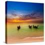 Thailand Nature Landscape. Tourism Background with Sea Beach. Holiday Journey Destination-Banana Republic images-Stretched Canvas