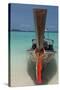 Thailand, Phuket, Island of Phi Phi Don. Traditional Longboat-Cindy Miller Hopkins-Stretched Canvas