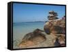 Thailand, Phuket, Phi Phi Islands, Rock display at Island Beach-Terry Eggers-Framed Stretched Canvas