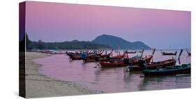 Thailand, Phuket, Rawai Beach, Longtail, Evening-Steffen Beuthan-Stretched Canvas