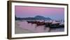 Thailand, Phuket, Rawai Beach, Longtail, Evening-Steffen Beuthan-Framed Premium Photographic Print