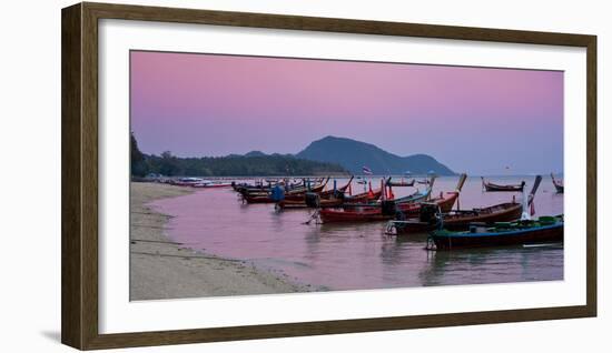 Thailand, Phuket, Rawai Beach, Longtail, Evening-Steffen Beuthan-Framed Photographic Print