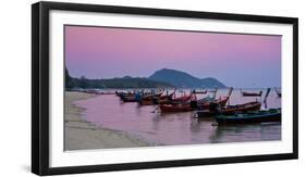 Thailand, Phuket, Rawai Beach, Longtail, Evening-Steffen Beuthan-Framed Photographic Print