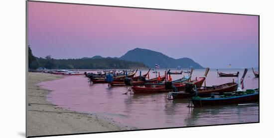 Thailand, Phuket, Rawai Beach, Longtail, Evening-Steffen Beuthan-Mounted Photographic Print