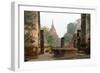 Thailand, Sukhothai. Wat Mahathat Chedi at Sukhothai Historic Park-Kevin Oke-Framed Photographic Print