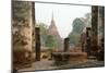 Thailand, Sukhothai. Wat Mahathat Chedi at Sukhothai Historic Park-Kevin Oke-Mounted Photographic Print