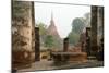 Thailand, Sukhothai. Wat Mahathat Chedi at Sukhothai Historic Park-Kevin Oke-Mounted Photographic Print
