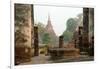 Thailand, Sukhothai. Wat Mahathat Chedi at Sukhothai Historic Park-Kevin Oke-Framed Photographic Print