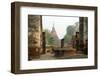 Thailand, Sukhothai. Wat Mahathat Chedi at Sukhothai Historic Park-Kevin Oke-Framed Photographic Print