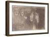 Thalia and Melpomene-Gustav Klimt-Framed Giclee Print