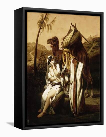 Thamar et Juda-Horace Vernet-Framed Stretched Canvas