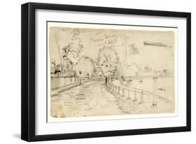 Thames at Barnes, 1886-John Atkinson Grimshaw-Framed Giclee Print