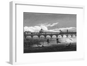 Thames at Charing X-null-Framed Art Print