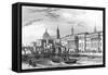 Thames at Custom House-Thomas H Shepherd-Framed Stretched Canvas