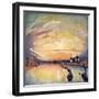 Thames at Eventide-null-Framed Art Print