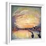 Thames at Eventide-null-Framed Art Print