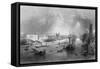 Thames at the Custom House-WH Bartlett-Framed Stretched Canvas