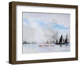 Thames Barges, Greenhithe, 1932-Philip Wilson Steer-Framed Giclee Print