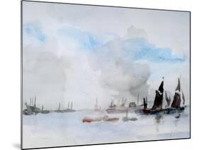 Thames Barges, Greenhithe, 1932-Philip Wilson Steer-Mounted Giclee Print