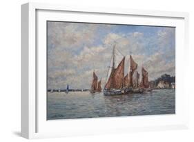 Thames Barges Racing Off Pin Mill, Suffolk, 2008-John Sutton-Framed Giclee Print