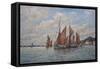 Thames Barges Racing Off Pin Mill, Suffolk, 2008-John Sutton-Framed Stretched Canvas