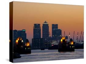 Thames Barrier, O2 Arena, Canary Wharf, London, England, United Kingdom, Europe-Charles Bowman-Stretched Canvas