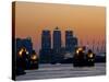 Thames Barrier, O2 Arena, Canary Wharf, London, England, United Kingdom, Europe-Charles Bowman-Stretched Canvas