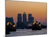 Thames Barrier, O2 Arena, Canary Wharf, London, England, United Kingdom, Europe-Charles Bowman-Mounted Photographic Print