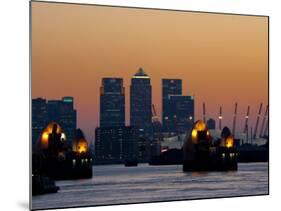 Thames Barrier, O2 Arena, Canary Wharf, London, England, United Kingdom, Europe-Charles Bowman-Mounted Photographic Print