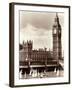 Thames Day on the River Between Westminister and Hungerford Bridges-null-Framed Premium Photographic Print