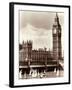 Thames Day on the River Between Westminister and Hungerford Bridges-null-Framed Premium Photographic Print