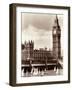 Thames Day on the River Between Westminister and Hungerford Bridges-null-Framed Photographic Print