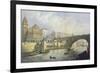 Thames Embankment - Steam Boat Landing Pier at Waterloo, London, 1864-RM Bryson-Framed Giclee Print