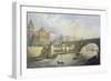 Thames Embankment - Steam Boat Landing Pier at Waterloo, London, 1864-RM Bryson-Framed Giclee Print