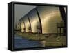 Thames Flood Barrier, Woolwich, Near Greenwich, London, England, United Kingdom, Europe-Miller John-Framed Stretched Canvas