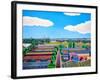 Thames Gateway Summer-Noel Paine-Framed Giclee Print