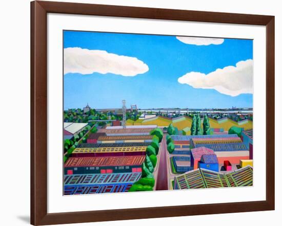 Thames Gateway Summer-Noel Paine-Framed Giclee Print