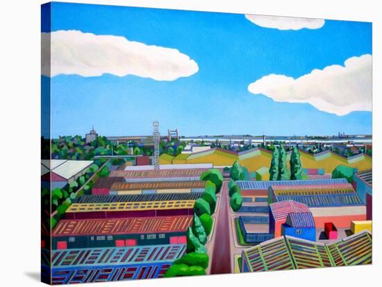 Thames Gateway Summer-Noel Paine-Stretched Canvas