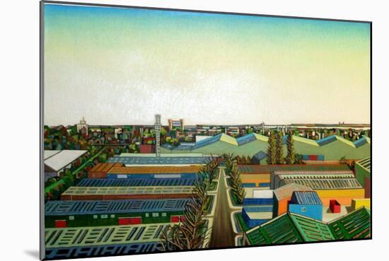 Thames Gateway Winter-Noel Paine-Mounted Giclee Print