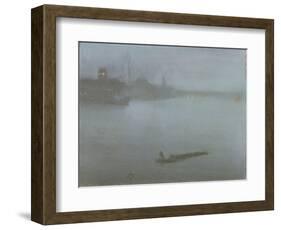 Thames - Nocturne in Blue and Silver, c.1872/8-James Abbott McNeill Whistler-Framed Premium Giclee Print