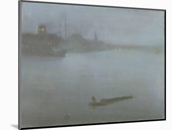 Thames - Nocturne in Blue and Silver, c.1872/8-James Abbott McNeill Whistler-Mounted Premium Giclee Print