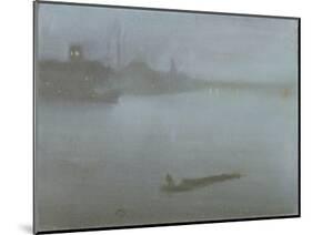 Thames - Nocturne in Blue and Silver, c.1872/8-James Abbott McNeill Whistler-Mounted Premium Giclee Print