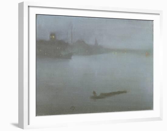 Thames - Nocturne in Blue and Silver, c.1872/8-James Abbott McNeill Whistler-Framed Giclee Print