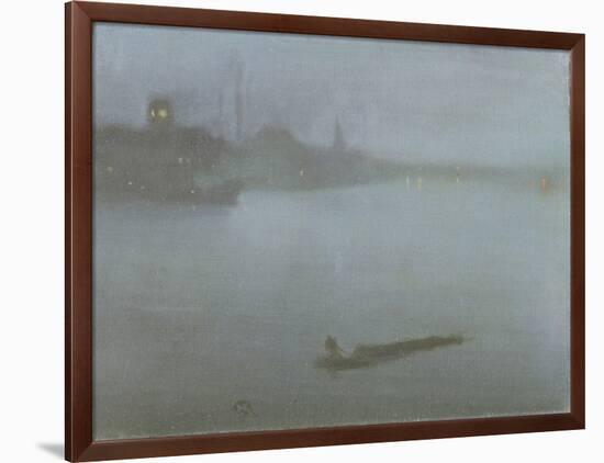 Thames - Nocturne in Blue and Silver, c.1872/8-James Abbott McNeill Whistler-Framed Giclee Print