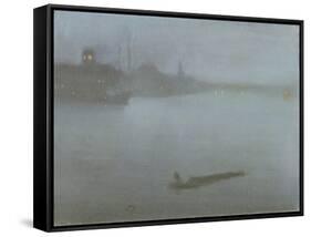 Thames - Nocturne in Blue and Silver, c.1872/8-James Abbott McNeill Whistler-Framed Stretched Canvas