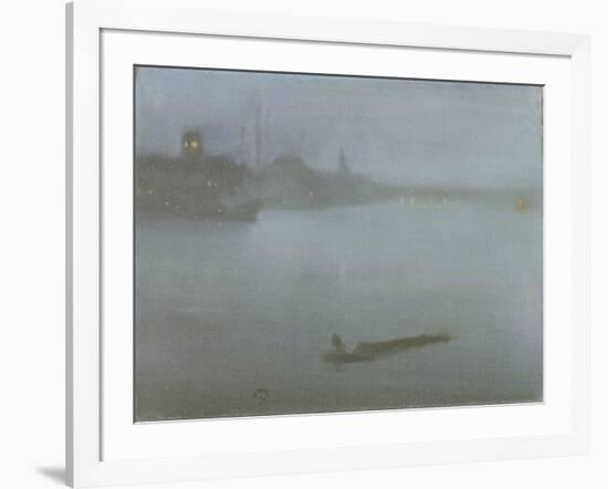 Thames - Nocturne in Blue and Silver, c.1872/8-James Abbott McNeill Whistler-Framed Giclee Print