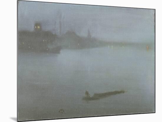 Thames - Nocturne in Blue and Silver, c.1872/8-James Abbott McNeill Whistler-Mounted Giclee Print