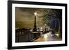 Thames River Bank Offers a Well Lit Walk, London, Uk-Richard Wright-Framed Photographic Print