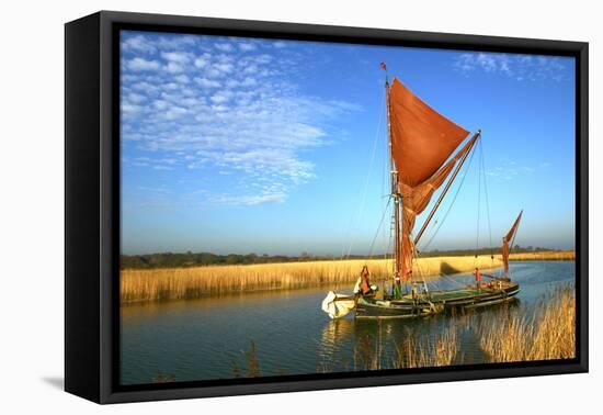 Thames Sailing Barge, Snape, Suffolk-Peter Thompson-Framed Stretched Canvas